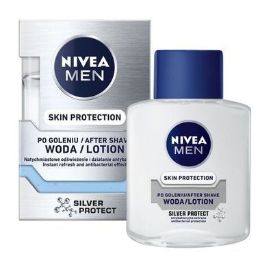 Nivea Maenner Aftershave Hautschutz Silver Protect, 100ml