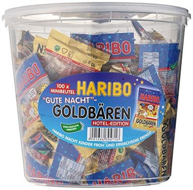 Haribo Gute Nacht Goldbären 100 á 10g Beutel 1 kg Dose