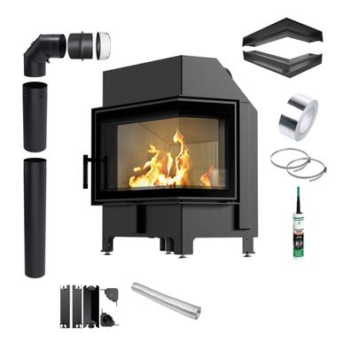 Kamin KRATKI ZIBI ECO 9,9 kW Ø 180 rechteckig