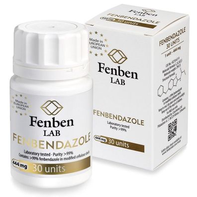 Fenbendazol Fenben LAB, 444 mg, Reinheit >99%, 30 Stück