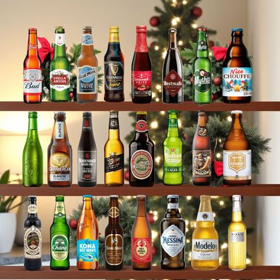 Bier Adventskalender Alternative - 24 internationale Biere im Geschenkset