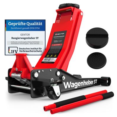 Rangierwagenheber 3t Wagenheber hydraulisch Autoheber 75-505mm Rangierwagenheber