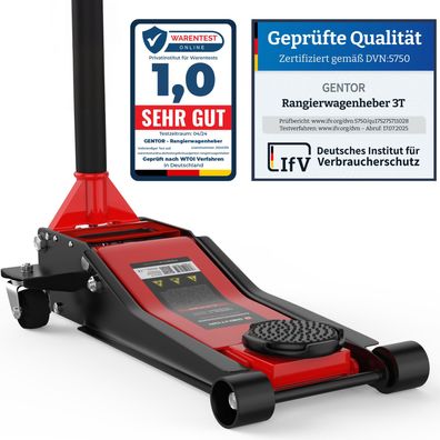 Wagenheber 3T 75-505mm Rangierwagenheber hydraulisch Autoheber Rangierwagenheber