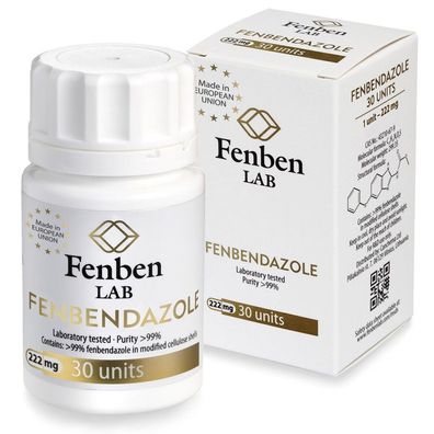 Fenbendazol Fenben LAB, 222 mg, Reinheit >99%, 30 Stück