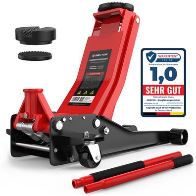 Wagenheber 3T hydraulisch Rangierwagenheber flach 75-505mm Autoheber Rangier-wagen