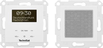 TechniSat Digitradio UP 55 | DAB+ / UKW Unterputzradio, flexibler Einbau | weiß