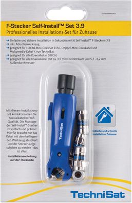 TechniSat F-Stecker Self-Install Set 3.9 | 3.9 Installations-Set für Zuhause