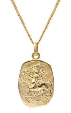 trendor Schmuck Schütze Sternzeichen Gold 333 mit vergoldeter Silberkette 15404-12