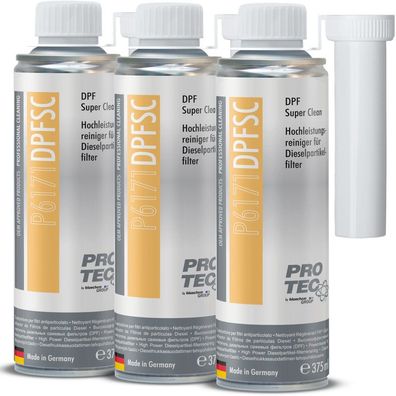 3x Pro-Tec P6171 Hochleistungsreiniger für Dieselpartikelfilter - DPF 375ml