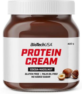 BioTech USA Protein Cream, 400 g Glas, Kakao-Haselnuss