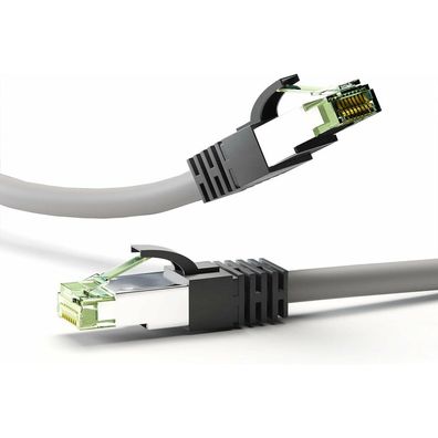 CAT 8.1 Patchkabel, S/FTP (PiMF) (grau, 0,50 Meter)