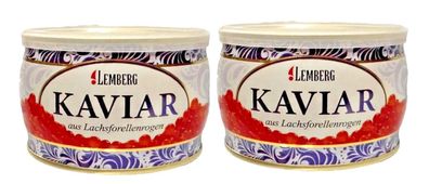 2x Lemberg Dänemark Lachs Forellen KAVIAR Forellenrogen Forellen 2x 400g