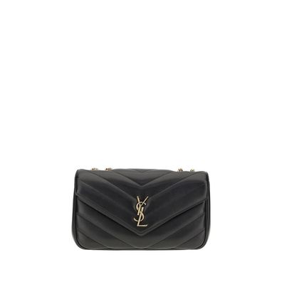 Saint Laurent Black Lamb Ovis Aries Aries Shoulder Bag
