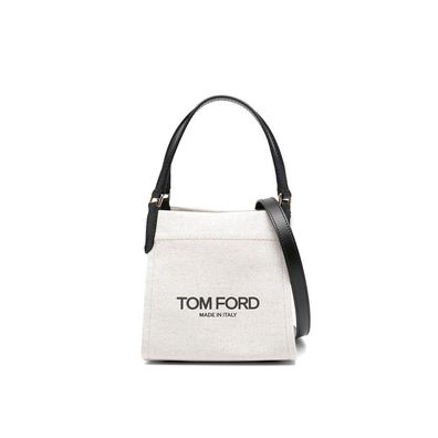 Tom Ford Beige Canvas Tote Bag