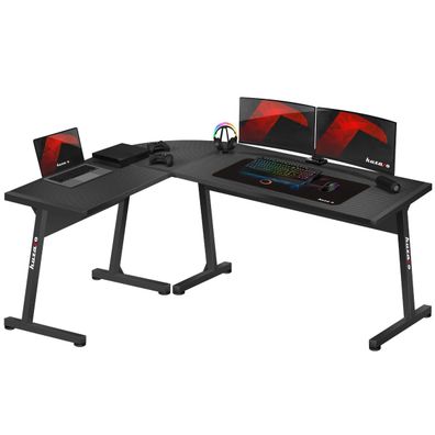 huzaro Hero 6.0 Eckschreibtisch Carbon Schreibtisch Gaming Tisch Computertisch