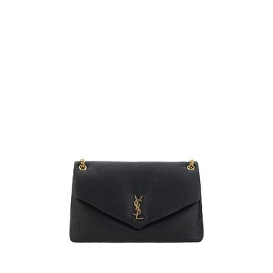 Saint Laurent Black Lamb Ovis Aries Aries Shoulder Bag