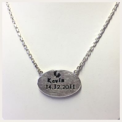 Edelschmiede925 Namenskette 925 Silber Handarbeit individualisierbar