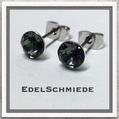 Edelschmiede925 Ohrstecker Modeschmuck (Stift = Titan) m Swarovski