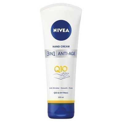 Nivea Q10 Anti-Age Handcreme 3in1, 100ml - Faltenpflege fuer Ihre Haende