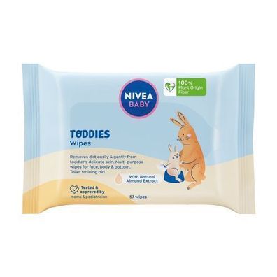 Nivea Baby Biologisch Abbaubare Feuchttuecher, 57 Stueck