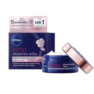 Nivea Vital Anti-Aging Nachtcreme fuer strahlende Haut, 50ml