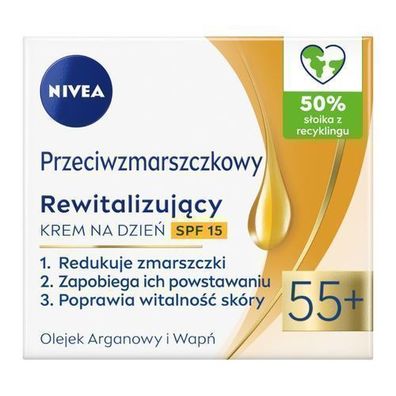 Nivea Anti-Falten & Revitalisierende Tagescreme SPF15 fuer reife Haut ab 55 + , 50m