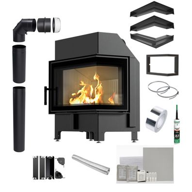 Kamin KRATKI ZIBI ECO 9,9 kW Ø 180 rechteckig