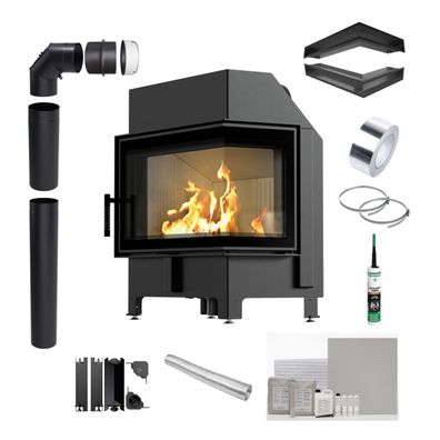 Kamin KRATKI ZIBI ECO 9,9 kW Ø 180 rechteckig