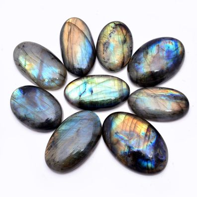 Natürliche ovale Labradorite Cabochone von klein bis groß (LA241025)