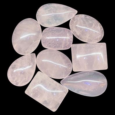 Mischlot Rose Quarz Cabochone von klein bis groß (LA2410251)