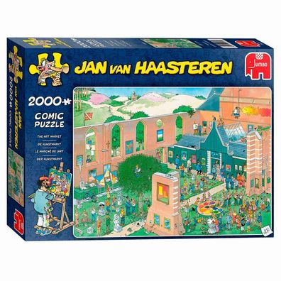 Jumbo Spiele Jumbo Jan van Haasteren Der Kunstmarkt 2000 Teile Puzzle (20023)