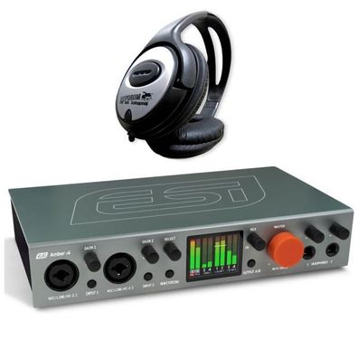 ESI USB Audio-Interface Amber i4 mit Kopfhörer