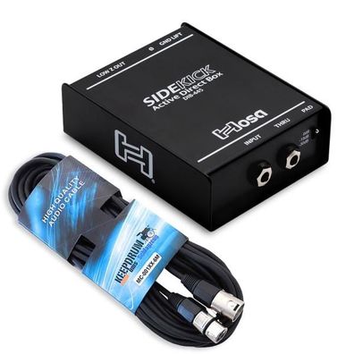 Hosa DI-Box DIB-445 Sidekick aktiv mit XLR-Kabel