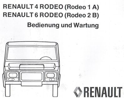 Bedienungsanleitung Renault 4 Rodeo (Rodeo 1 A), Renault 6 Rodeo (Rodeo 2 B