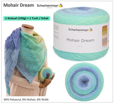 150g Schachenmayr Mohair Dream Farbverlauf in vielen Varianten
