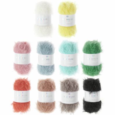 25g Ricorumi Furry Furry Fellbeilaufgarn zum mitstricken mithäkeln GP 63,60€/1kg