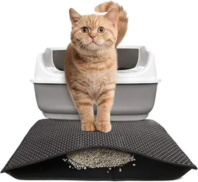 Best For Home Katzenklo-Matte - Rutschfeste Hygienematte für Katzenstreu 60x45 cm