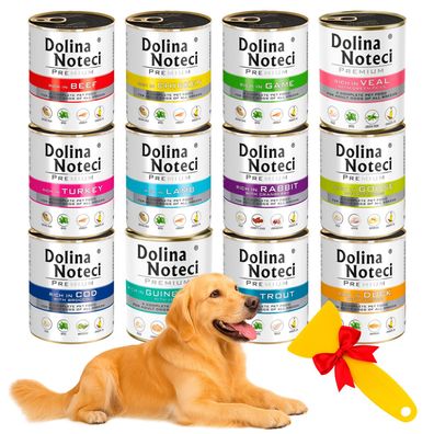 Dolina Noteci Premium 12×800 g - Nassfutter für Hunde, Mix aus 12 Geschmacksrichtunge