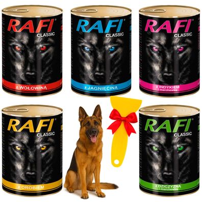 RAFI Classic Mix 5 Sorten 5x1240 g Nassfutter für Hunde NUE