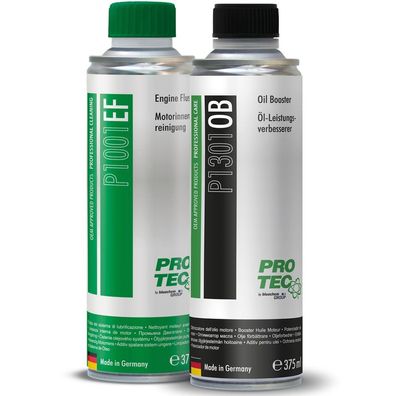 PRO-TEC P1001 + P 1301 Motorinnenreinigung + Öl-Leistungsverbesserer 375 ml
