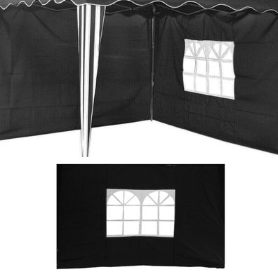 2 Stück Pavillon Seitenteile Fenster Seitenwand Faltpavillon Fenster 300x200cm