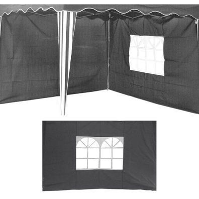 2 Stück Pavillon Seitenteile Fenster Seitenwand Faltpavillon Fenster 300x200cm