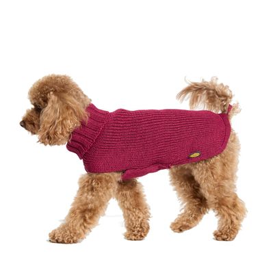 Fashion Dog Strickpullover für Hunde - rubinrot