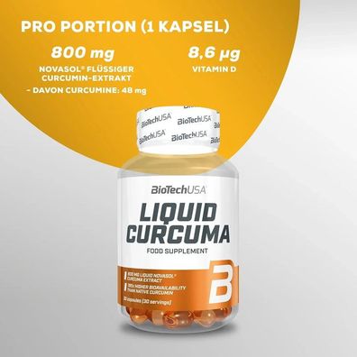 BioTech USA Liquide Curcuma 30 - Kapseln