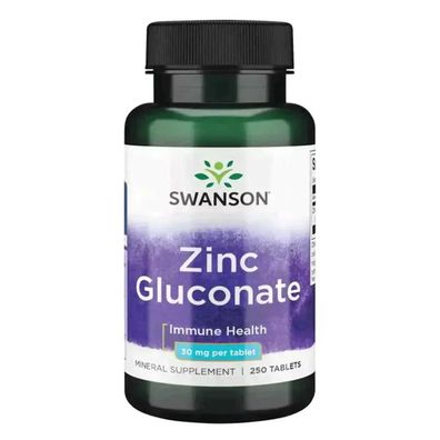 Swanson Zinc Gluconate 250 Tabletten a´30mg