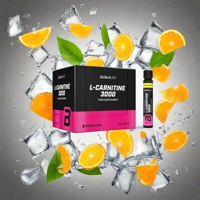 BioTech USA L-Carnitine Shot 3000mg 20x25ml