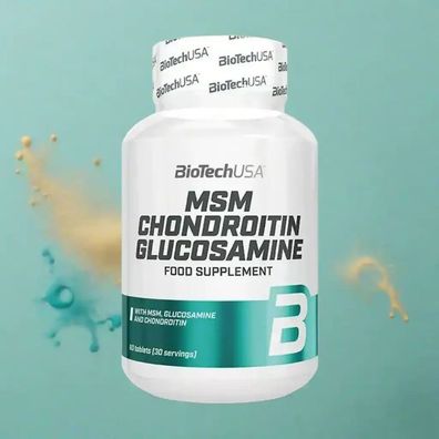 BioTech USA MSM Chondroitin Glucosamine - 60 Tabletten