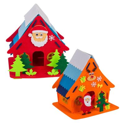 2er Set Filz Bastelset DIY Santa´s Workshop Kinder Weihnachts Weihnachtsdeko