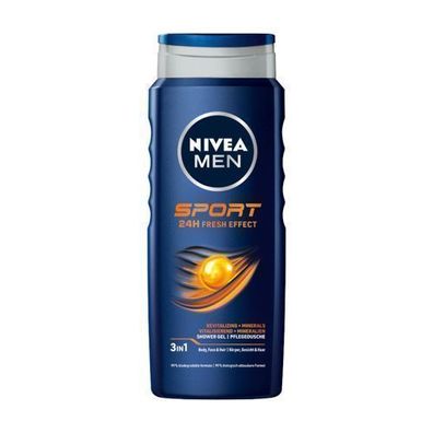 Nivea Men Sport 3-in-1 Duschgel fuer Koerper, Gesicht und Haare, 500 ml