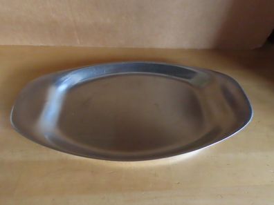 Servierplatte Vorlegeplatte Beilagenplatte oval Metall ca.32,5 cm lang WMF